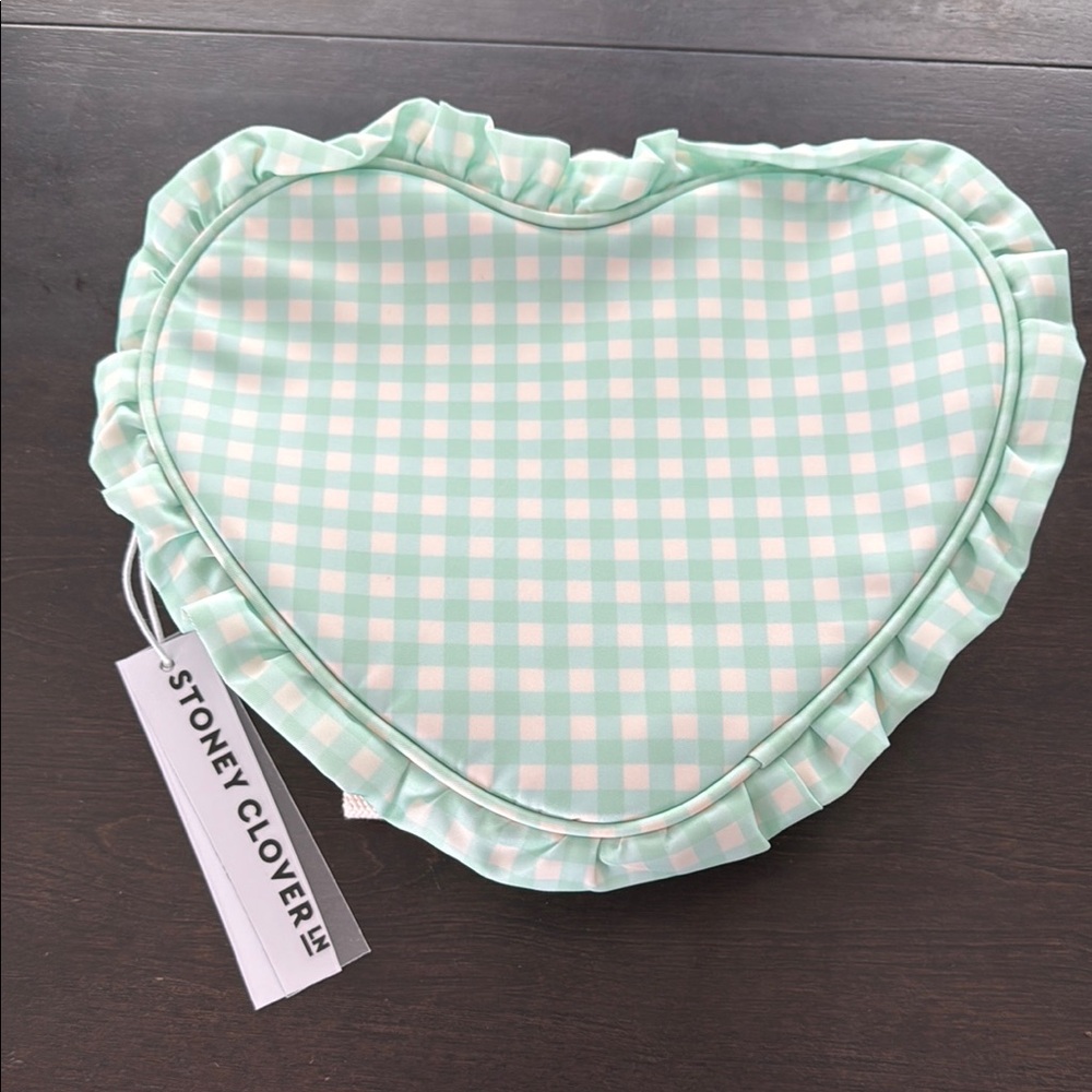 NWT Stoney Clover Heart-Shaped Gingham BackPack